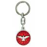 Porte-Clefs St Esprit Métal argenté + Email rouge