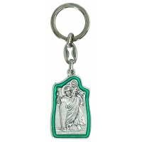 Porte-Clefs - St Christophe Email vert