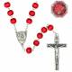 Chapelet Sainte Rita Pétale de rose 6 mm avec boîte