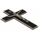 Croix murale - 16 cm - Bois noir et blanc