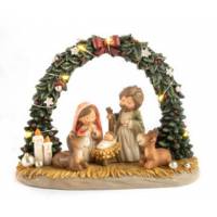 Nativité enfantine avec lumière (11.5x14.7 x6.8cm)