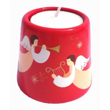 Bougeoir Anges rouge 6.5cm