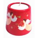 Bougeoir Anges rouge 6.5cm