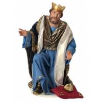 Kerstgroep Heide Hannah : koning Geknield - H 20 cm Gekleurd 