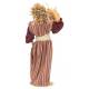 Crèche de Noël Heide Hannah : Bergere avec paille - H 20 cm Couleur