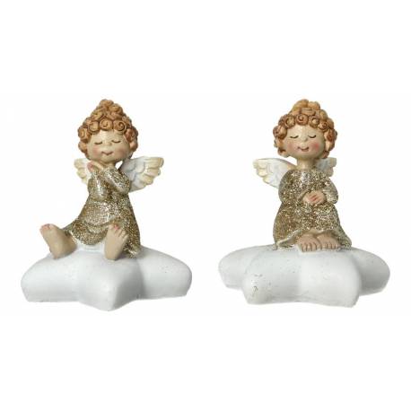 Ange doré sur étoile 9 cm