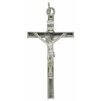 Kruisbeeld - 8.5 X 4.5 Cm - Metaal vernikkeld 