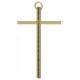 Croix Murale - 10 cm - Laiton martelé