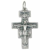 Croix St Damien 30 x 20 mm - Métal argenté
