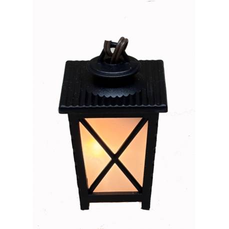 Accessoire crèche lanterne verre blanc 3x2,5x4cm