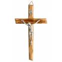 Croix Murale - 13 cm - Bois d'olivier
