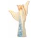 Ange En Bois Sculpte 14Cm Bleu marbré