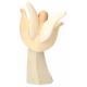 Ange En Bois Sculpte 14Cm Bleu marbré