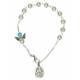 Bracelet Imitation perles + Ange + Perle bleue ou rose