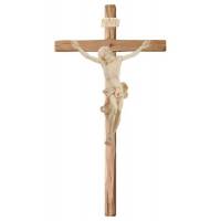 Croix Murale en bois sculpté 23 cm bois naturel