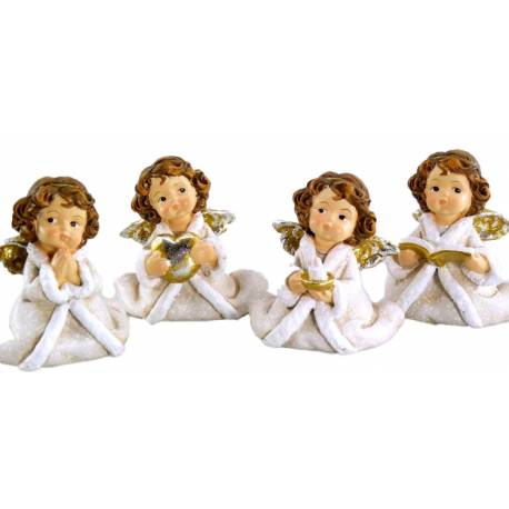 Ange de Noël 7 cm - 4 / set