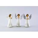 Ange blanc avec ailes en métal 12 cm