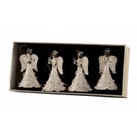 Biddende glazen engel om op te hangen 8cm 