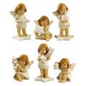 Engel met objecten crème 5 cm 