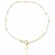 Armband met kruis verguld 