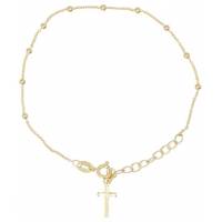 Bracelet avec croix plaqué-or