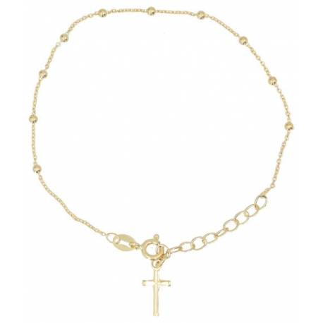 Armband met kruis verguld 