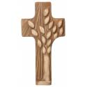Croix avec arbre de vie de 22 cm 2 tons bois