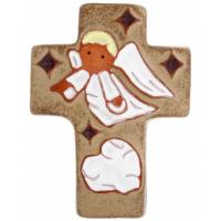 Croix Ceramique 11 X 8.5 Cm Bronze