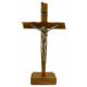 Croix sur Base - 40 cm - Bois d'Olivier