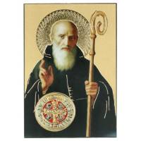 Ikoon 9.5 X 6.3 cm Heilige Benedictus 