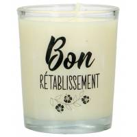 Bougie en verre 65 x 50 mm Bon rétablisssement