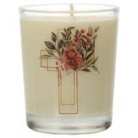 Bougie en verre 65 x 50 mm pour la liturgie