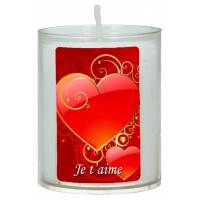 Gelegenheidskaarsje 65 x 50 mm - Je t'aime 