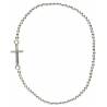 Bracelet avec croix en argent rhodié