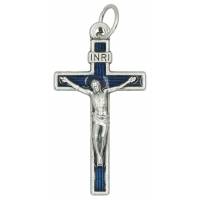 Kruisje 30 x 18 mm Email blauw 