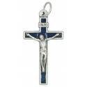Kruisje 30 x 18 mm Email blauw 