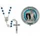 Rozenkrans Lourdes Versch. + Doosje metaal email blauw 