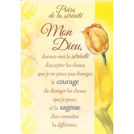 Carte Double + Env - Prière de la sérénité