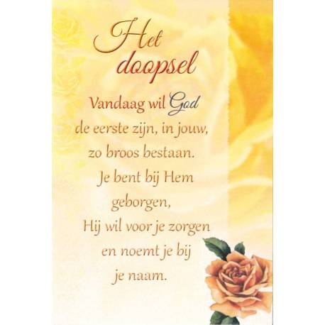 Dubbele Kaart + Omslag - Het Doopsel 