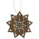 Hout kerstdecoratie om te hangen - Ster 