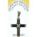 Croix Argent rhodié et marcassite