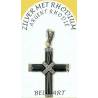 Croix Argent rhodié et marcassite