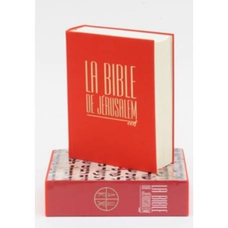 Bible de Jérusalem - Grand format - Tissu rouge + étui