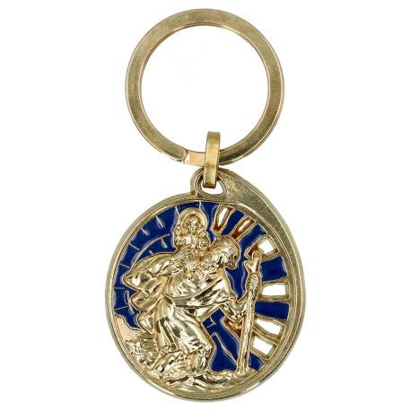 Porte-Clefs doré - St Christophe - 35mm