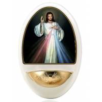 Wijwatervat 10 x 6.5 cm Barmhartig Christus 