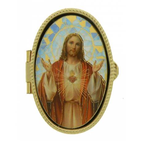 Boîte à Pilules - Sacré Coeur - Mosaïque - OV 52 X 36 mm