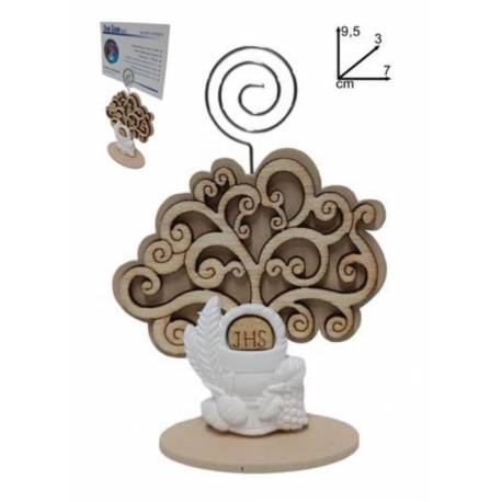 Souvenir de communion à poser - arbre de vie et symbole de la communion