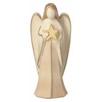 Ange avec étoile en bois sculpté 9 cm