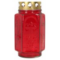 Lanterne Verre ROUGE 8 X H 17 cm