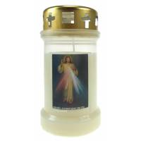 Kaars 3D / KK / wit / Barmhartige Kristus 